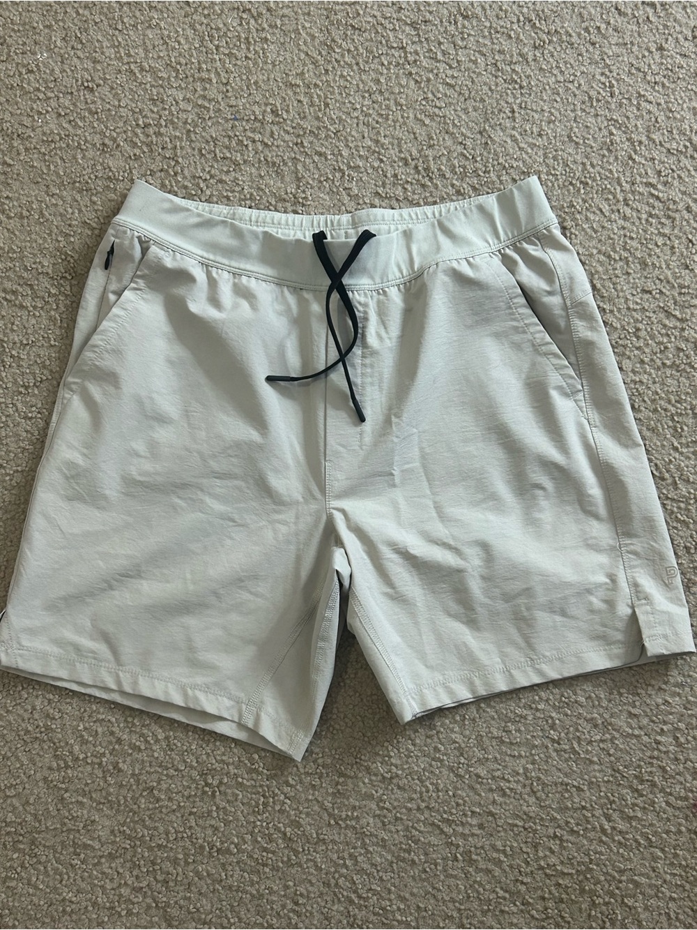 Public Rec Men’s Size 34 Athletic Drawstring Shorts Beige